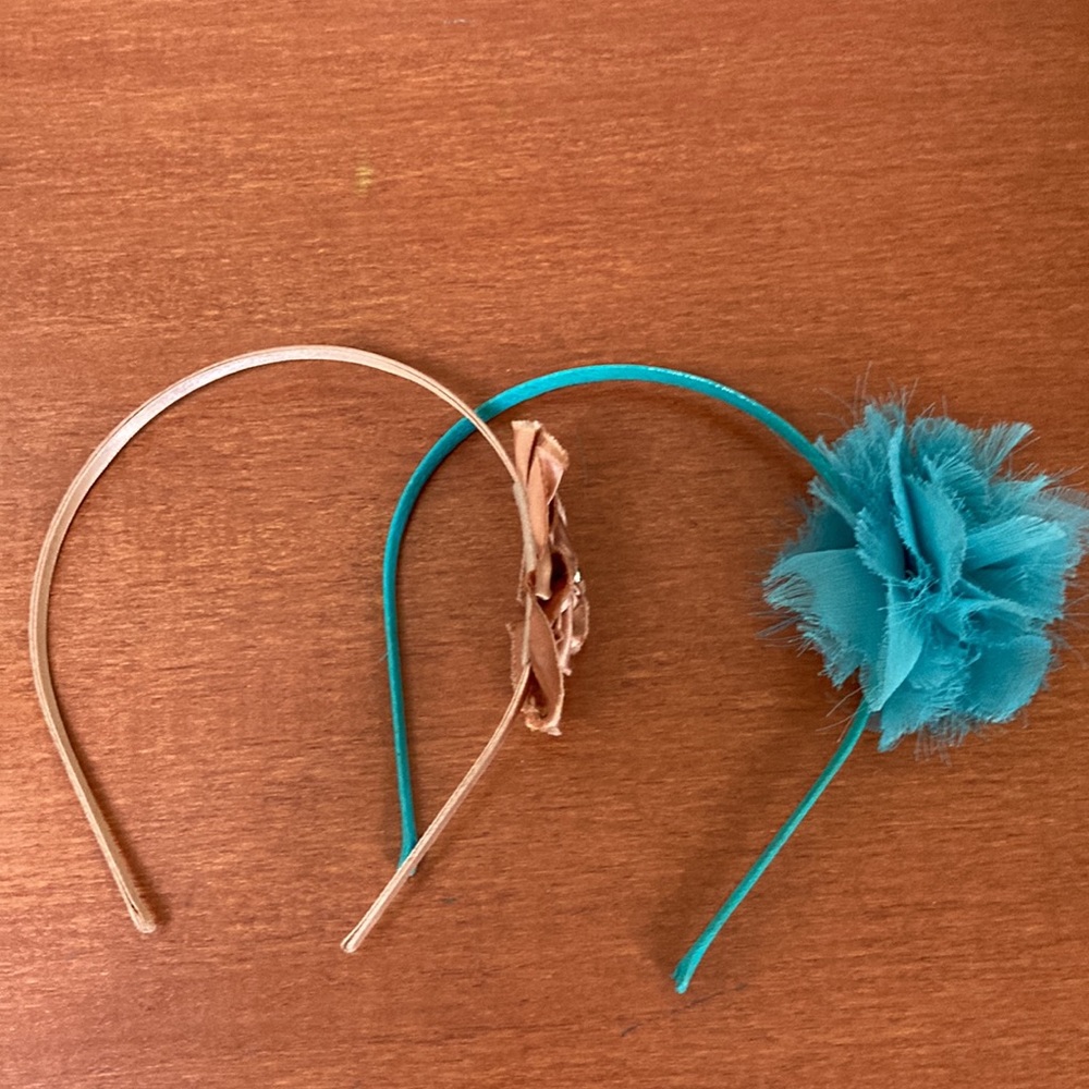 JCrew teal & copper headbands